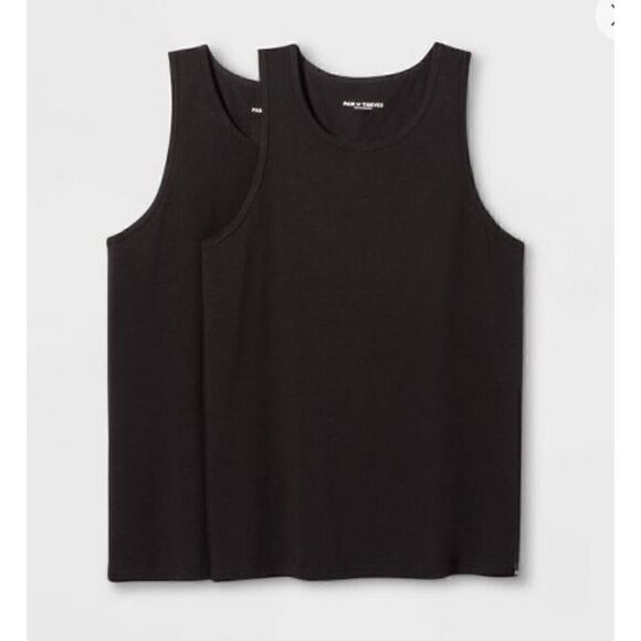 MEN'S PAIR OF THIEVES TANK UNDERSHIRTS BLACK Sz S 34-36  2pk. NWT. E - Picture 4 of 6